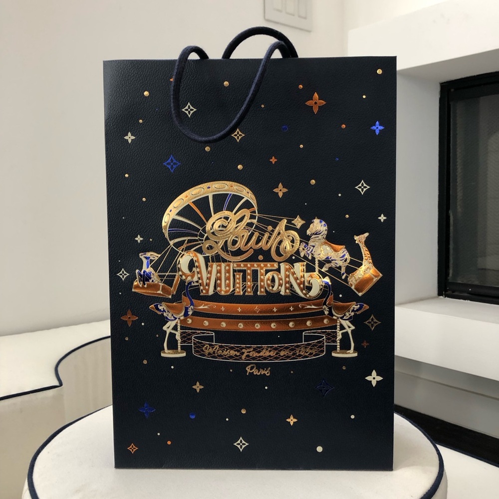 Louis Vuitton Black and Gold Decorative Gift Bag